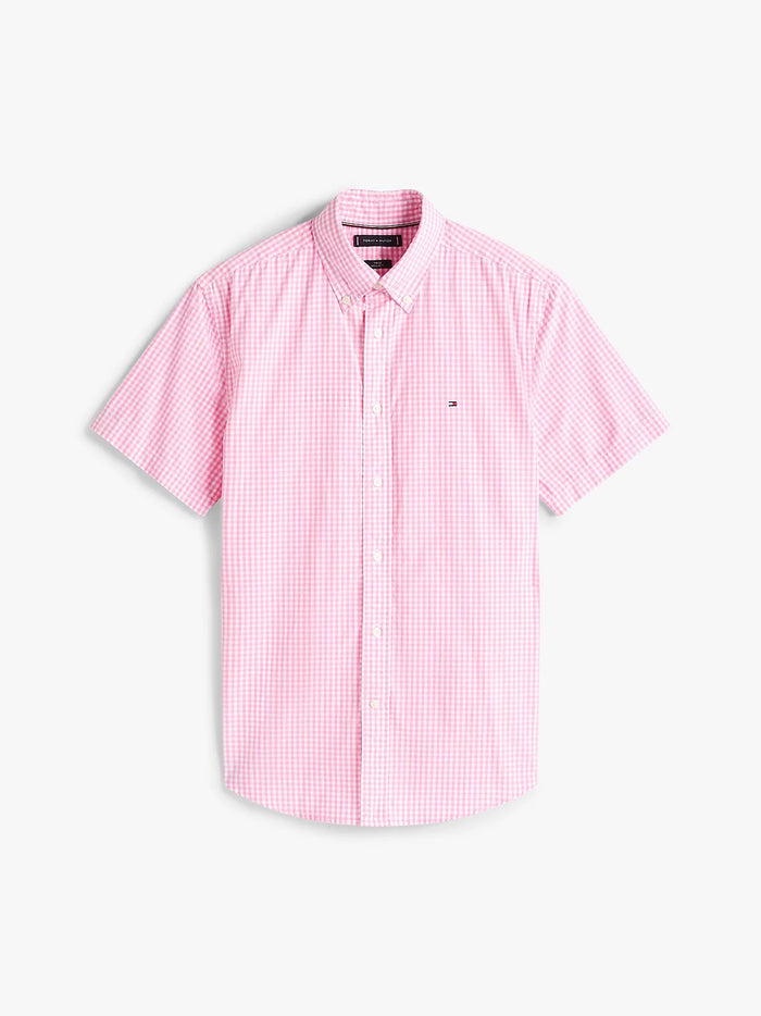 Flex Micro Check Poplin Shirt in Pink