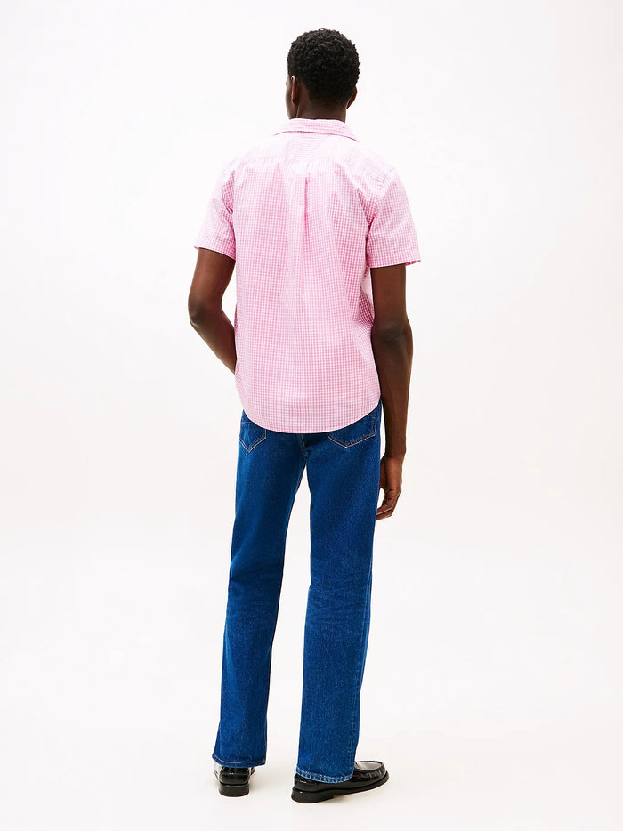 Flex Micro Check Poplin Shirt in Pink