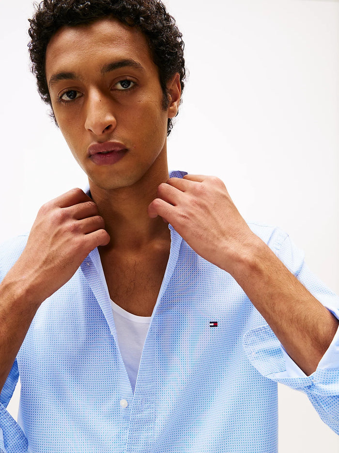 Flex Print Shirt in Blue