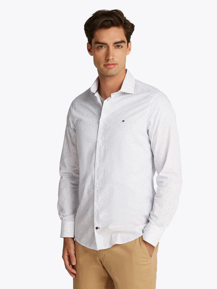 Floral Detail Shirt in Optic White