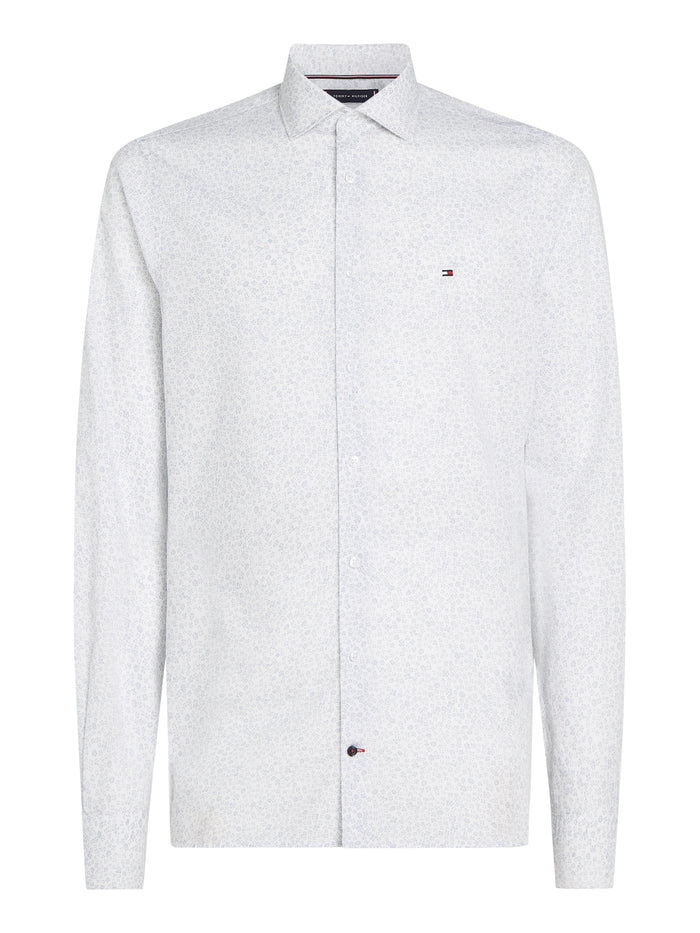 Floral Detail Shirt in Optic White