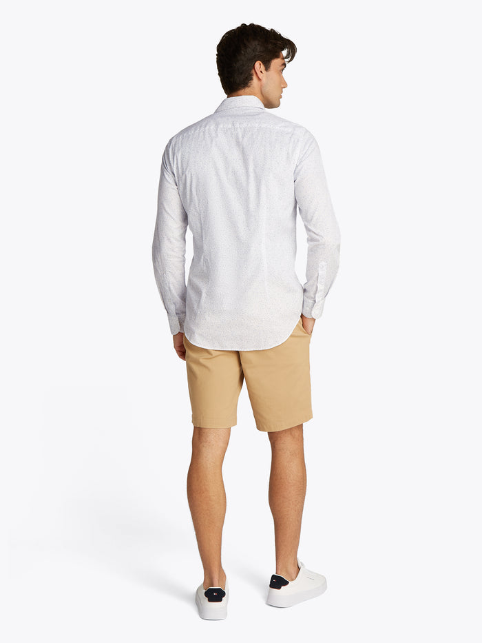 Floral Detail Shirt in Optic White