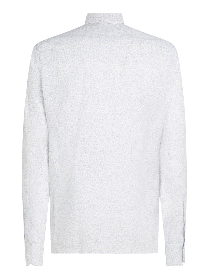 Floral Detail Shirt in Optic White
