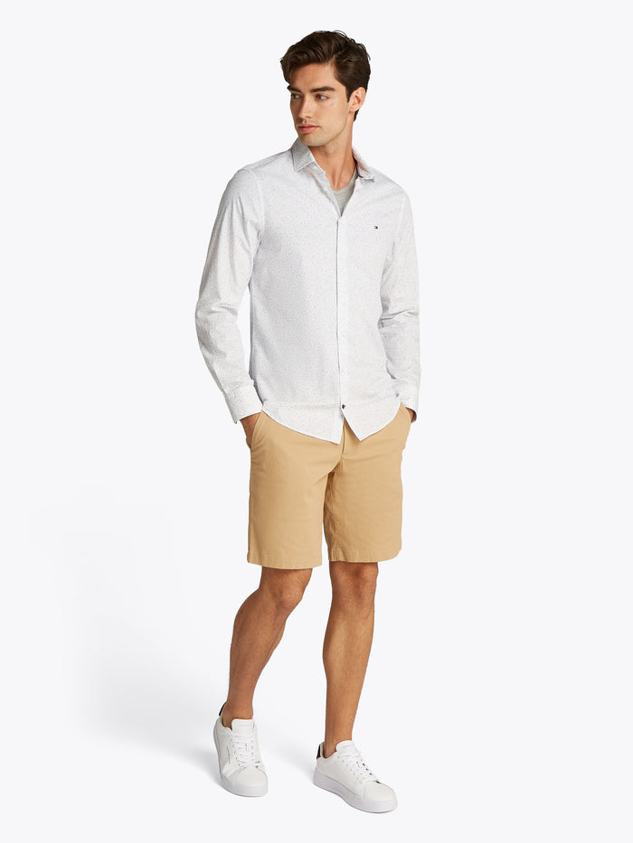 Floral Detail Shirt in Optic White