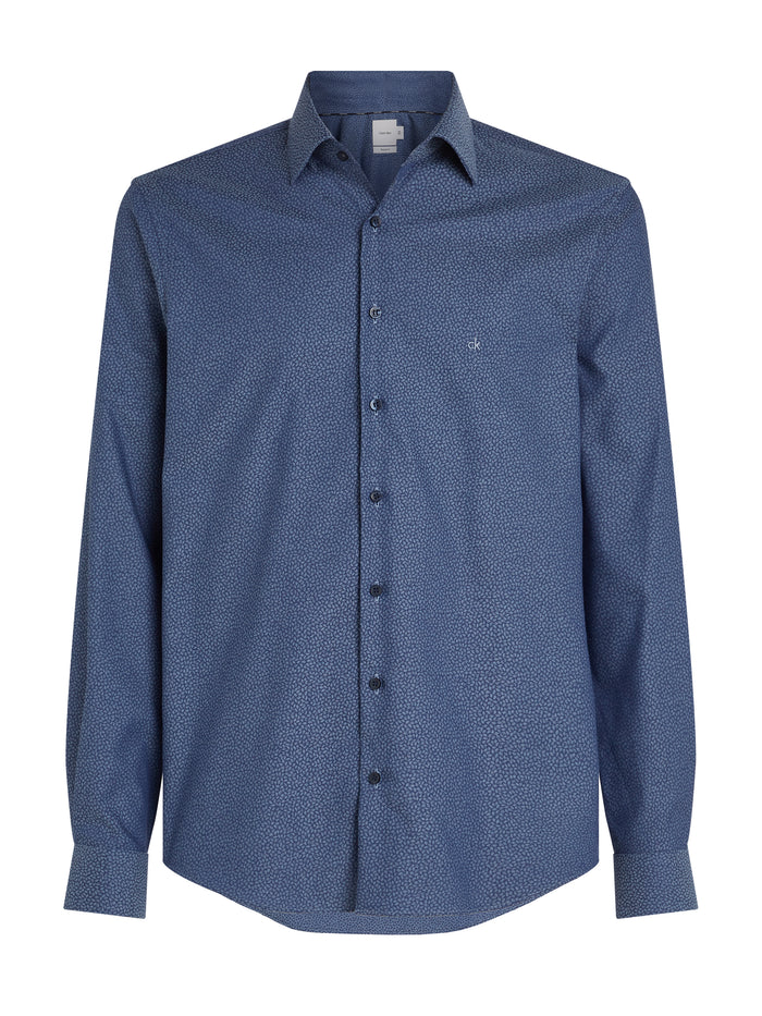 Floral Jacquard Shirt in Blue