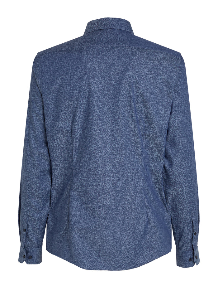 Floral Jacquard Shirt in Blue
