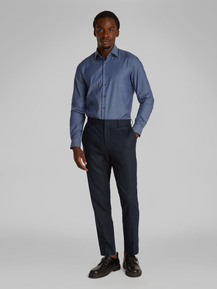 Floral Jacquard Shirt in Blue