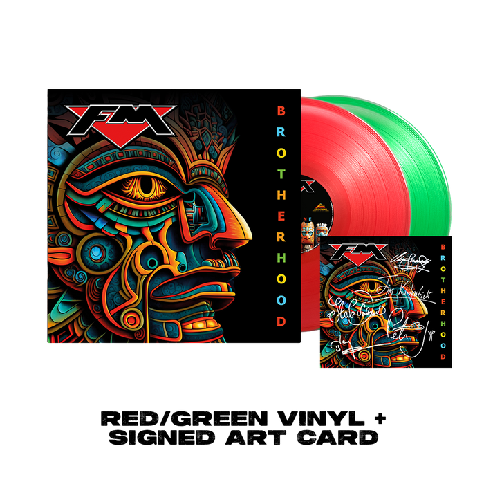 FM - Brotherhood - Red/Green Vinyl + Signed Art Card Bundle
