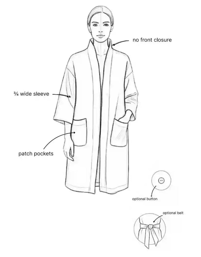 Francesca Short Jacket/Gilet/Coat Paper Sewing Pattern, Ciao Patterns