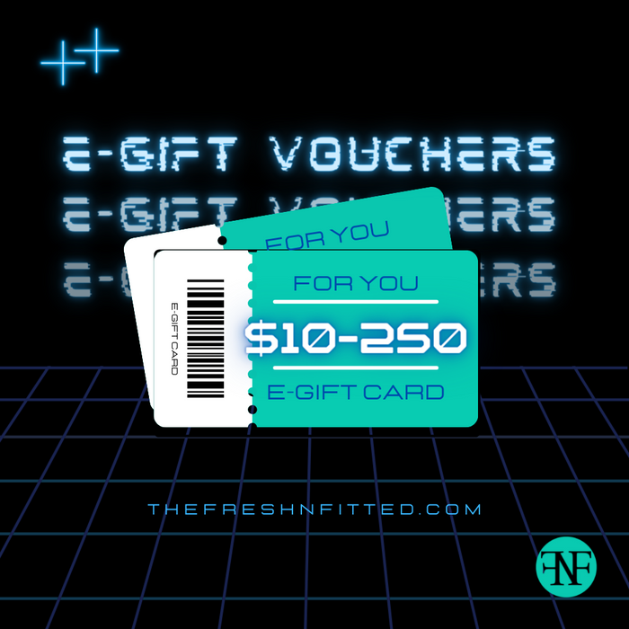 Fresh N Fitted Inc gift card featuring vibrant branding and modern design, perfect for gifting or personal use.