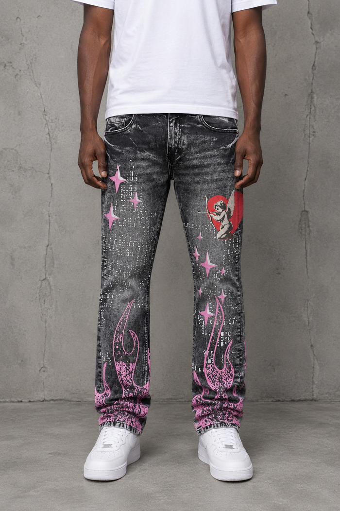 FWRD Dreams slim straight denim jeans in washed black, showcasing a fitted silhouette and classic denim texture.