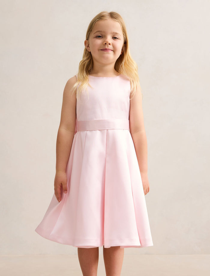 Gabrielle Girls Pleated Dress Crystal Pink Forever New