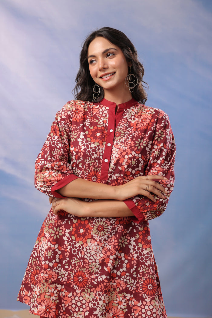 Garnet Delight Cotton Co-ord Set