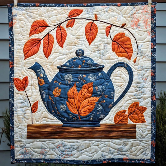 Geertje - Vatteret tæppe Kunstquilt til Efterår