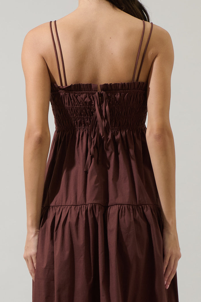 Gennie Smocked Tiered Midi Dress