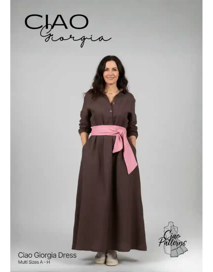 Georgia Dress Paper Sewing Pattern, Ciao Patterns