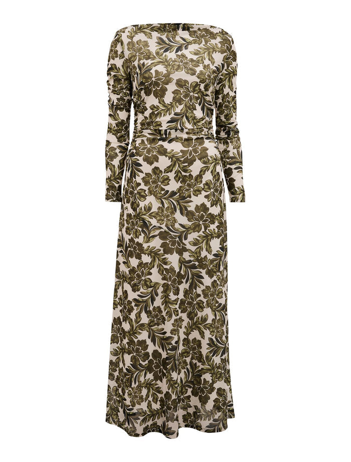 Georgia Long Sleeve Mesh Midi Dress Forever New