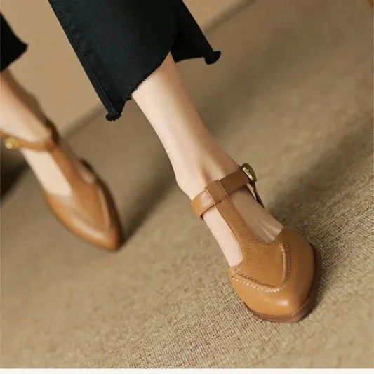 Gianna | Classic Buckle Vegan Leather Shoes