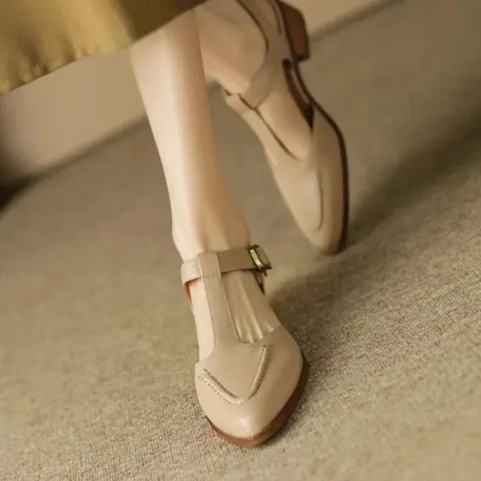 Gianna | Classic Buckle Vegan Leather Shoes