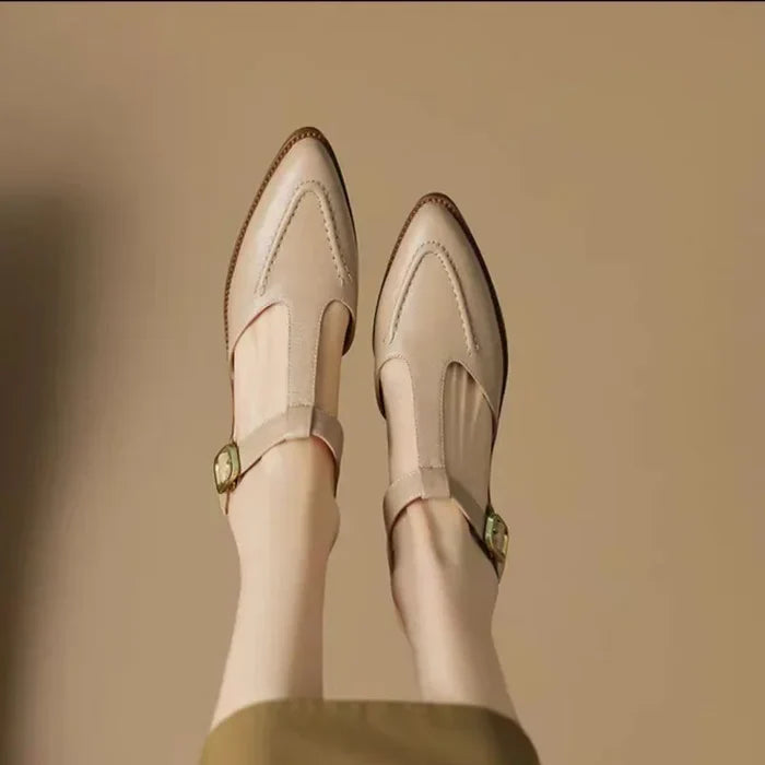 Gianna | Classic Buckle Vegan Leather Shoes