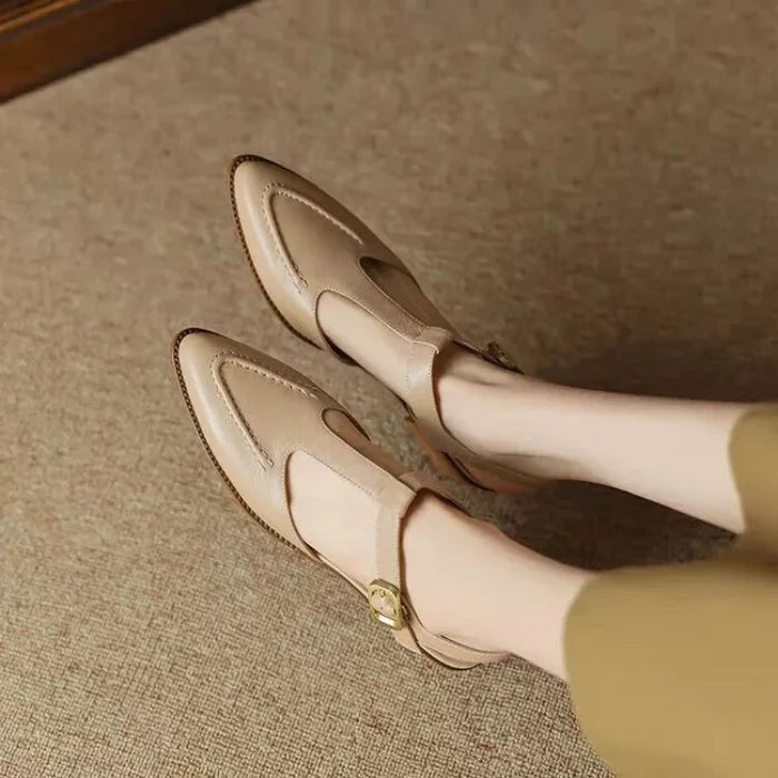 Gianna | Classic Buckle Vegan Leather Shoes
