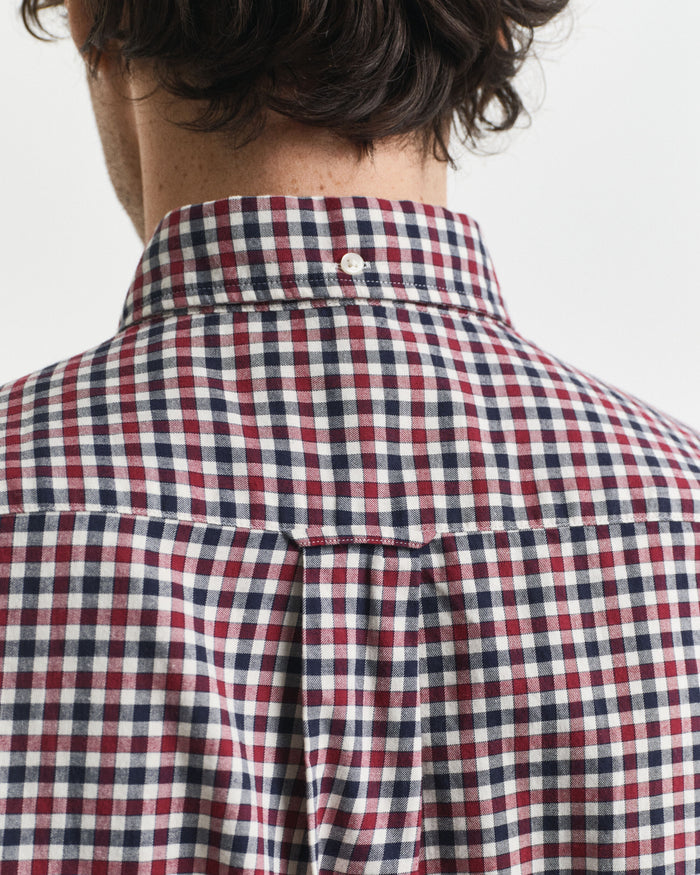 Gingham Twill Shirt in Plumped Red