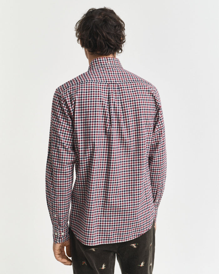 Gingham Twill Shirt in Plumped Red