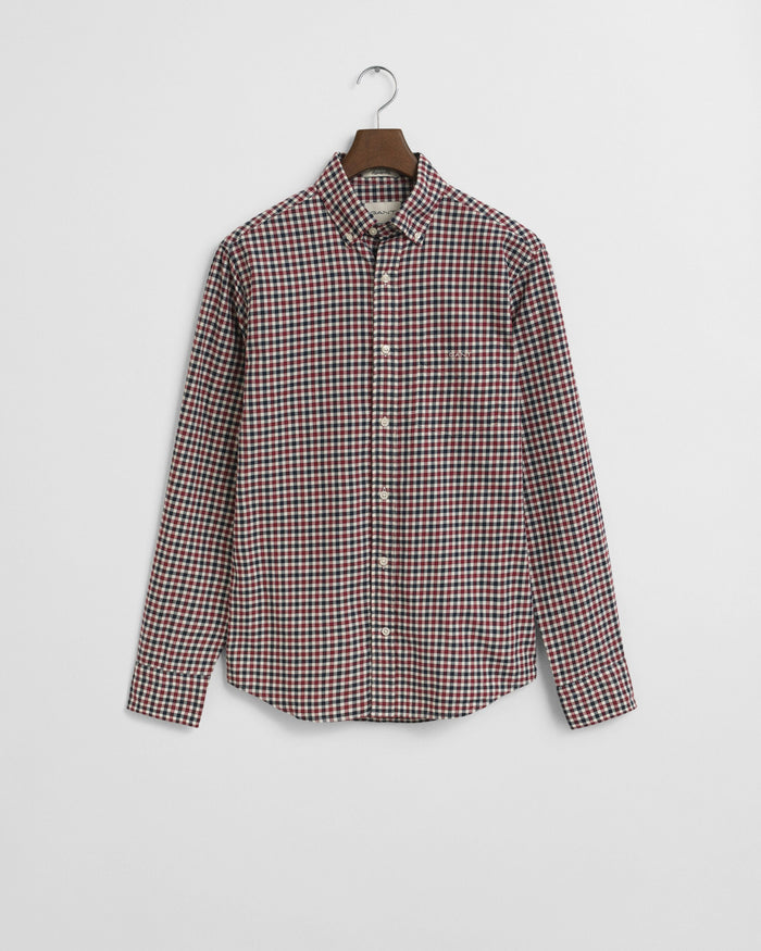 Gingham Twill Shirt in Plumped Red