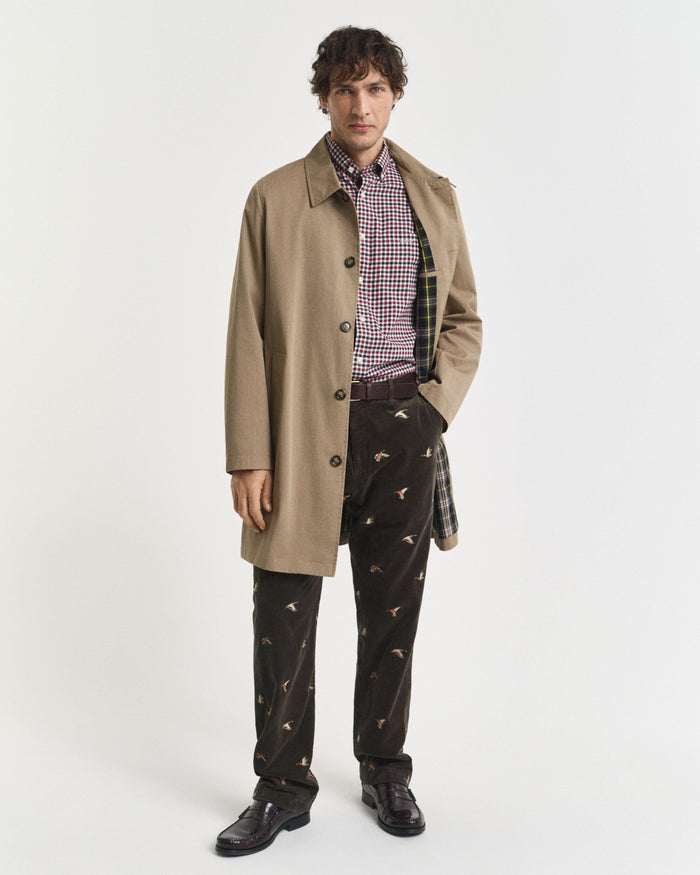 Gingham Twill Shirt in Plumped Red