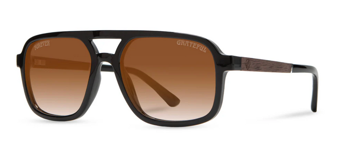 Glacier: Black// Grateful Dead Bears engraved- HD Plus Brown Fade
