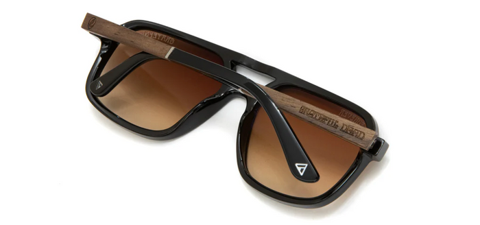 Glacier: Black// Grateful Dead Bears engraved- HD Plus Brown Fade