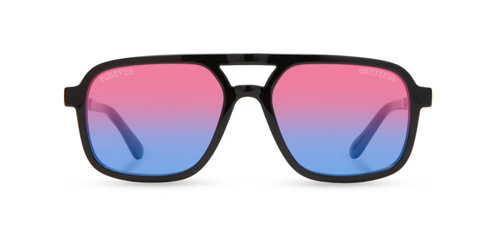 Glacier: Black // Grateful Dead Bears engraved- HD Plus polarized Sunset