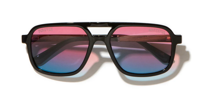 Glacier: Black // Grateful Dead Bears engraved- HD Plus polarized Sunset