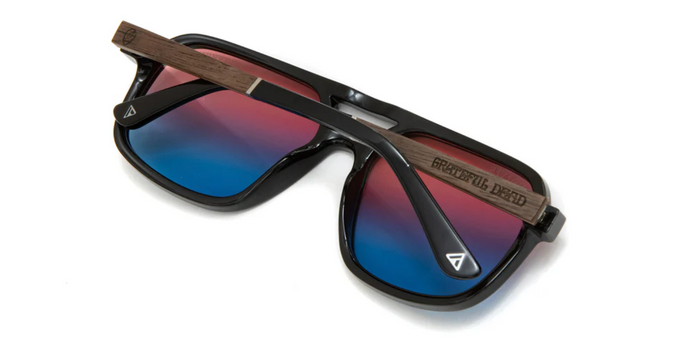 Glacier: Black // Grateful Dead Bears engraved- HD Plus polarized Sunset