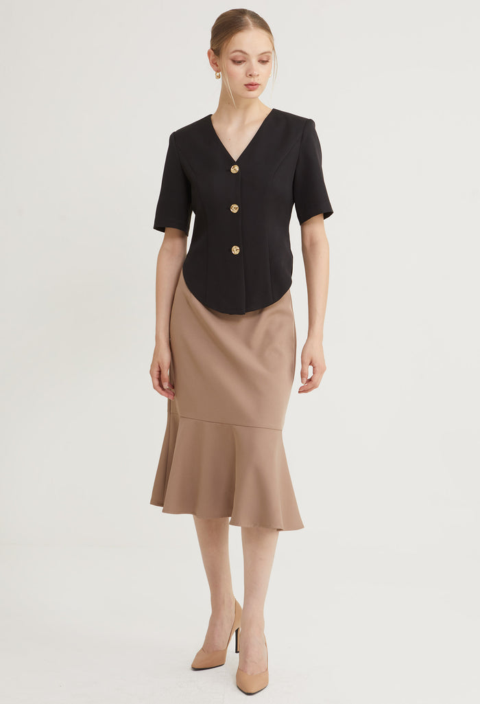 Golden Muse Cinched Top