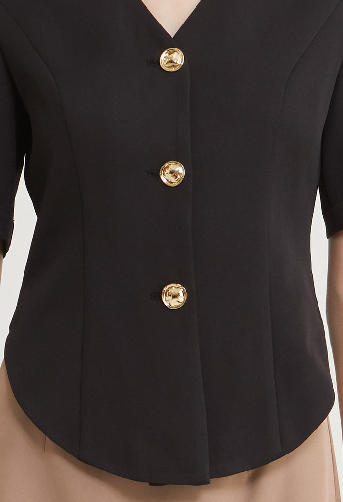 Golden Muse Cinched Top