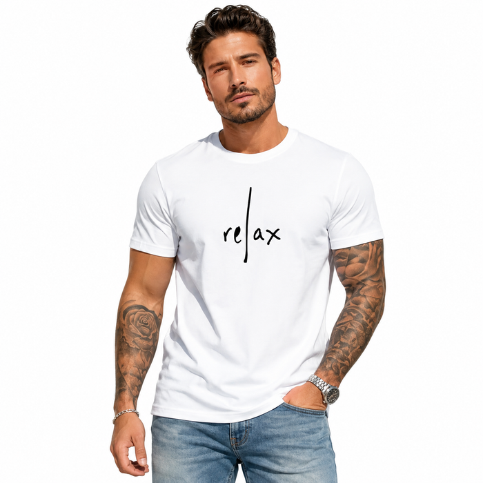 Graphic tees for men with artistic retro print and casual streetwear style