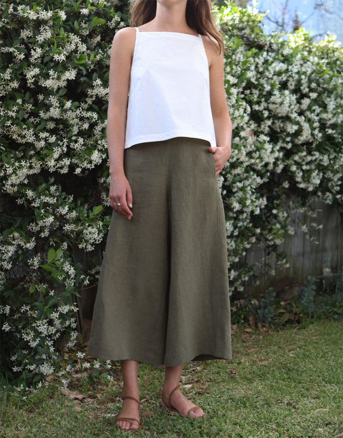 Grazia Culottes Sewing Pattern, Tessuti