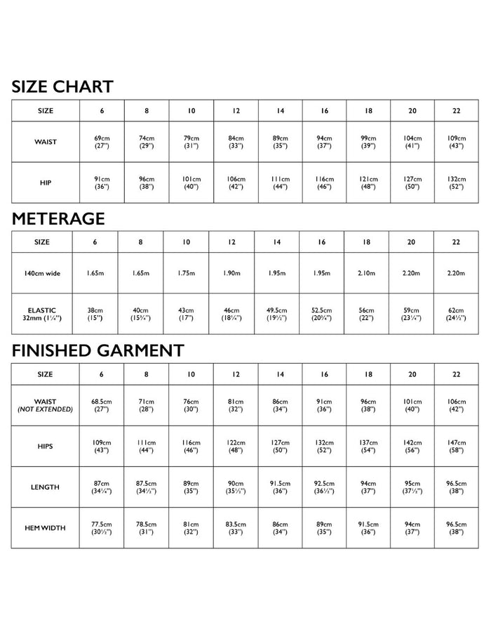 Grazia Culottes Sewing Pattern, Tessuti