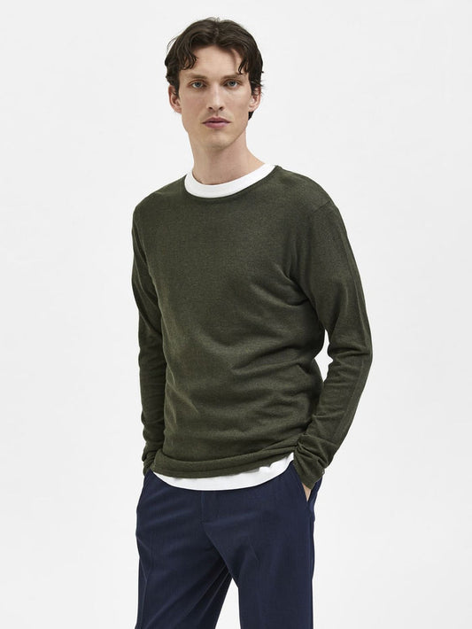 Green Crew Neck Pullover