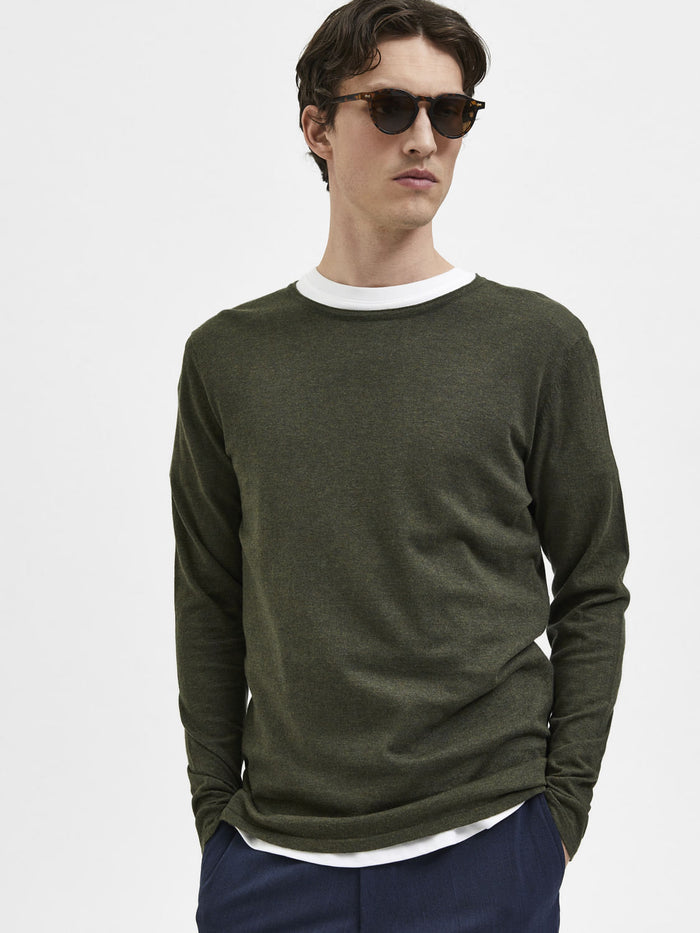 Green Crew Neck Pullover