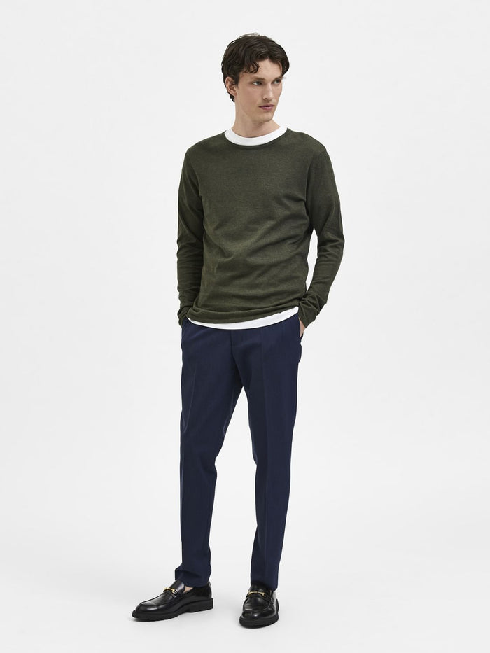 Green Crew Neck Pullover