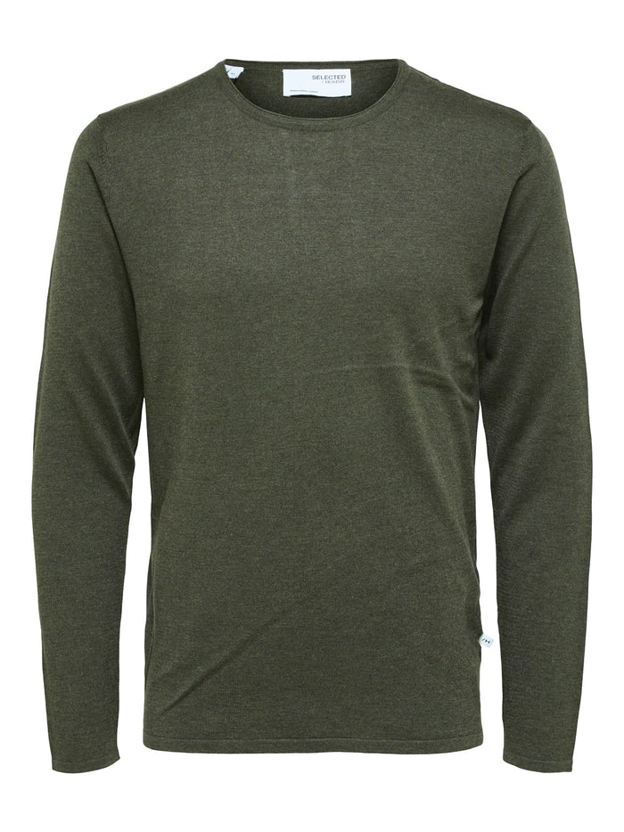 Green Crew Neck Pullover