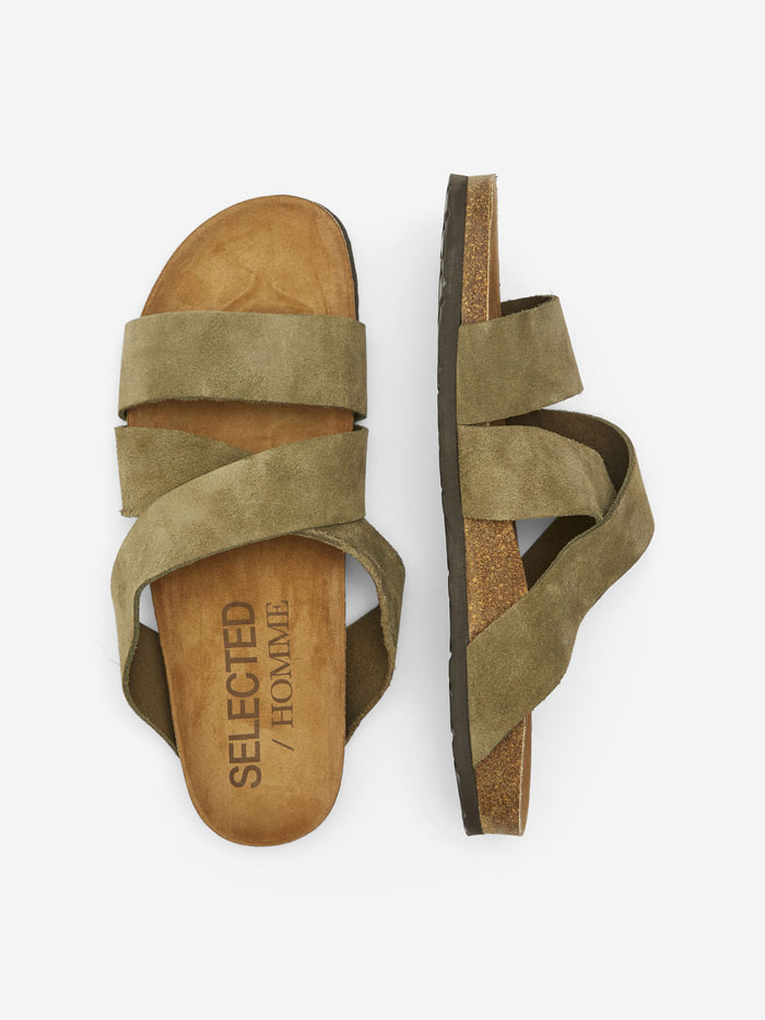 Green Slider Sandals