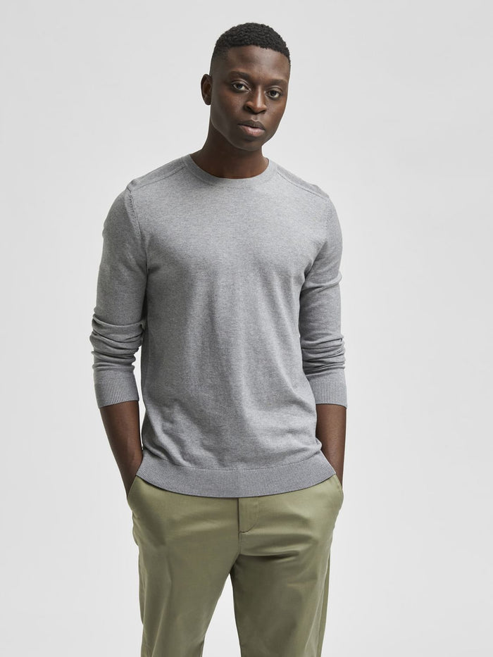 Grey Crew Neck Pullover