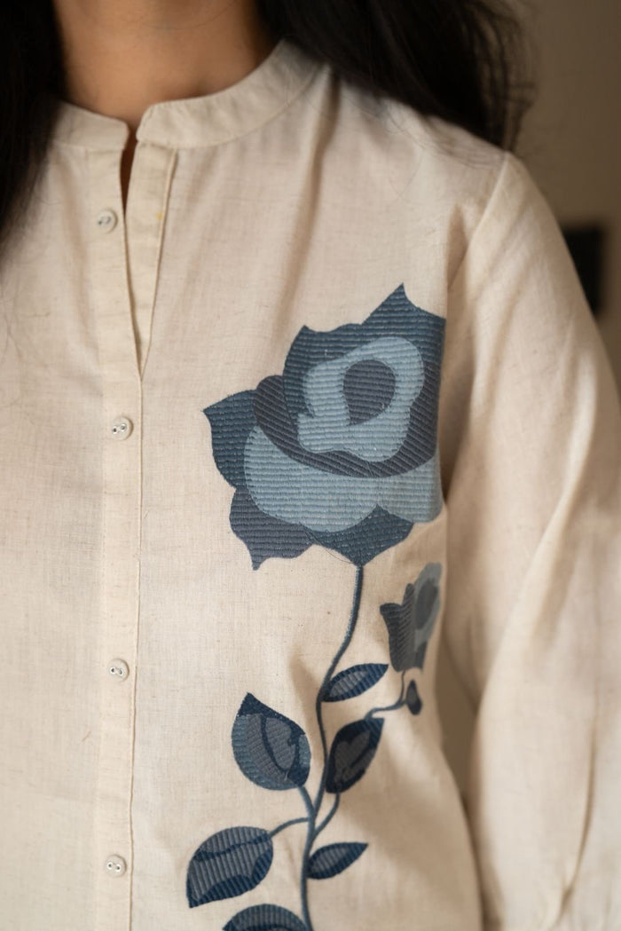 Gyana Embroidered Off White Coord Set