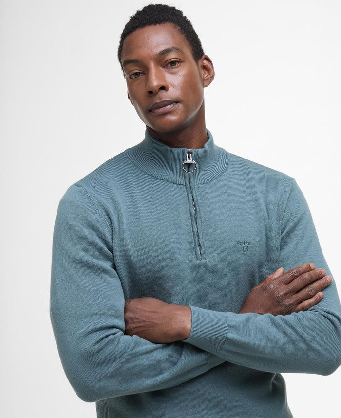 Half Zip Jumper in Teal