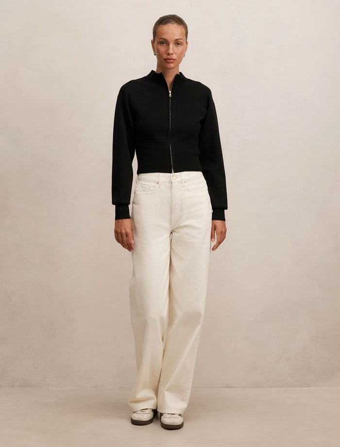 Hanna Zip Knit Jacket Forever New