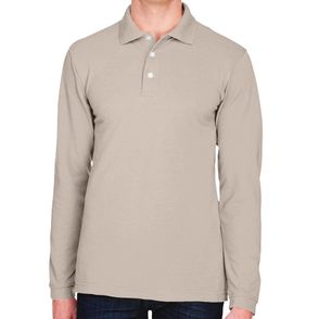 Harriton Easy Blend Long-Sleeve Polo