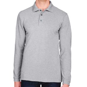 Harriton Easy Blend Long-Sleeve Polo